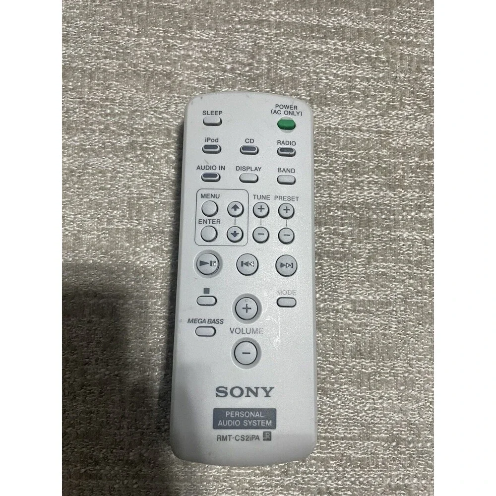 Sony RMT-CS2iPA For Personal Audio System Remote Control ZS-S2iP ZS-S4iP